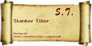 Stankov Tibor névjegykártya
